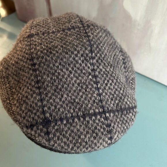 Ralph Lauren Herringbone Lamb's Wool Tweed Men's Newsboy Cap Size Small Medium - Picture 3 of 11